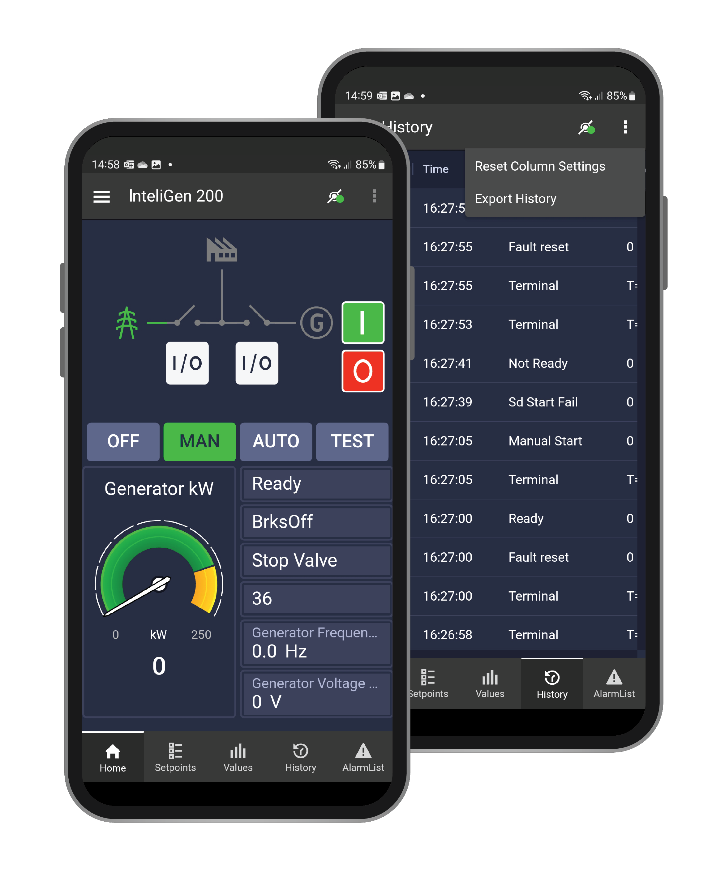 How to connect to a ComAp controller via InteliConfig 